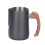 Jarra para espumar leche espresso con mango de madera, color negro 1