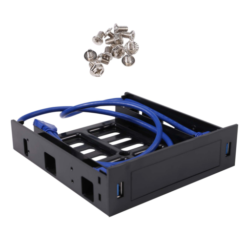2 x USB 3.0 Frontpanel mit Halterung für 3,5-Zoll-Geräte/Festplatten oder 2,5-Zoll-Laufwerke 2