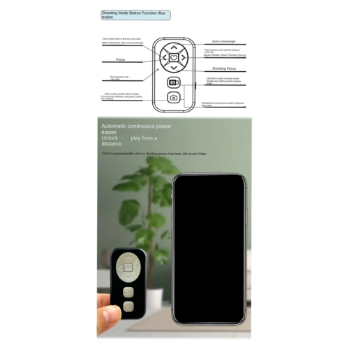 Pour télécommande mobile avec fonction zoom et retardateur, 2