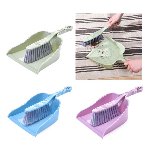 Efficient Desktop Use Broom and Ergonomic Dustpan NonSlip-Blue 2
