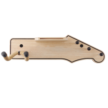 Supporto da parete per chitarra in legno con porta plettro, stile 1