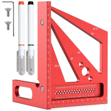Règle de mesure multi-angles 3D avec 2 stylos, 22,5-90 degrés