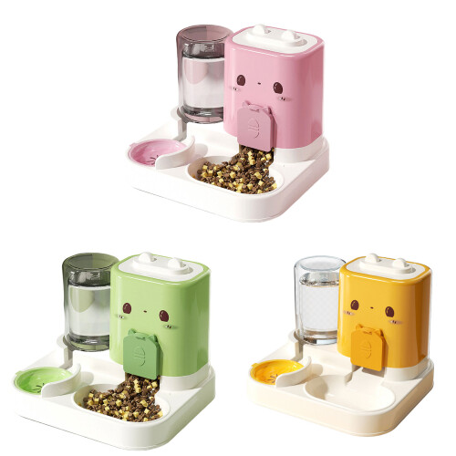 Automatic Cats Feeders With Timers Function Spill-Pink 2