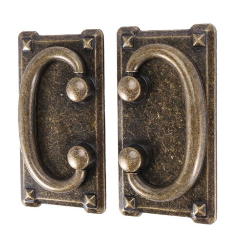 8Pcs Vintage Antique Bronze Drawer Ring Pull Handles,Furniture Handle 1