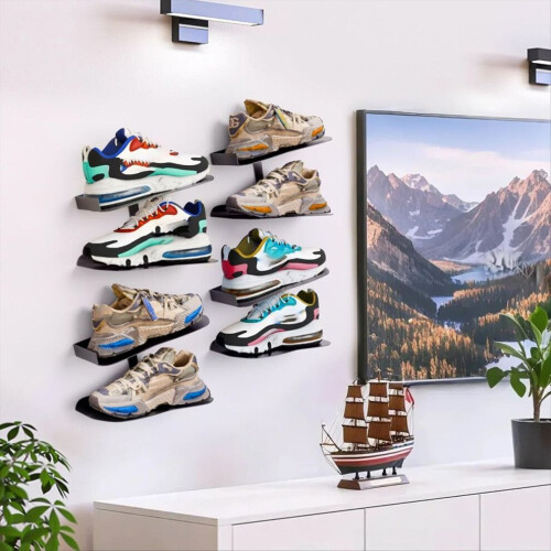 Schwebendes Schuhregal zur Wandmontage Schwebendes Schuhregal 2
