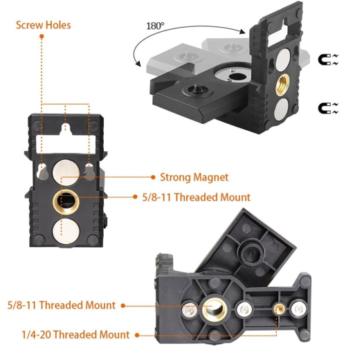Infrared Level L-Shape Adapte Magnetic Pivoting Base 1