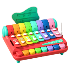 Pianoforte giocattolo per bambini, strumenti a percussione a mano, pianoforte, D