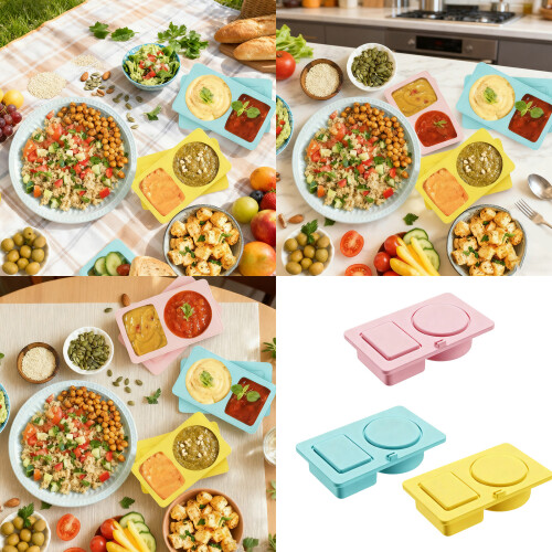 Space Saving Two Compartment Food Organizers for Kitchen-Blue 1