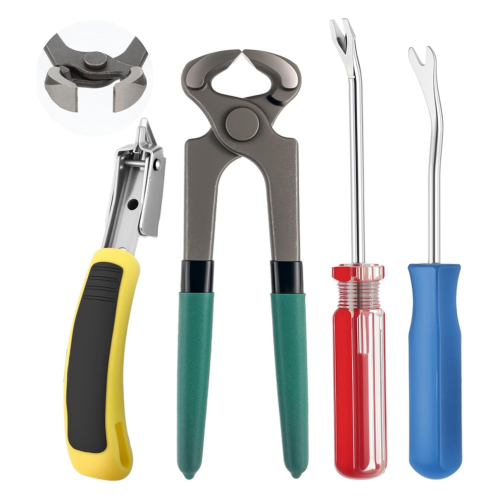 4Pcs Nail Puller and Staple Remover Tool Set - Nail Tack Removers