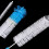 Set of 8 Durable Plastic Scrub Brushes Extra-blue and white 7