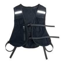 Running vest for water bottle, breathable hydration vest for running, cycling, black.
