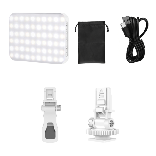 Éclairage selfie/vidéo d'appoint, 60 LED, 3 modes d'éclairage réglables, blanc