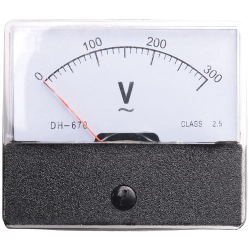 Rechteckiges AC 0-300V Manometer Analog-Panelmeter Voltmeter DH670 1