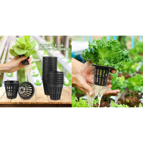 100er-Pack Netzbecher, geschlitztes Netzgewebe, breiter Rand, Filter, Pflanzennetz, Topf 1