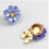 Pearlized Floral Button Clip Shirt Cufflinks Covers-White 5