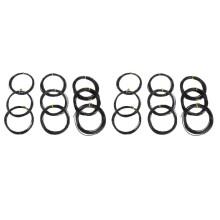 18 rollos de alambre de entrenamiento de aluminio (1,0 mm, 1,5 mm, 2,0 mm), (negro)