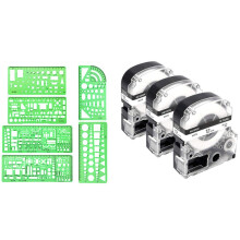 Lot de 3 rubans pour étiqueteuse 12 mm, noir sur blanc