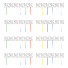 48 stuks DIY windmolentjes van wit blanco papier