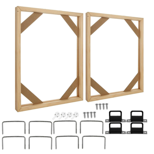 2 σετ DIY ξύλινο πλαίσιο καμβά, 16X20 ίντσες για ελαιογραφίες