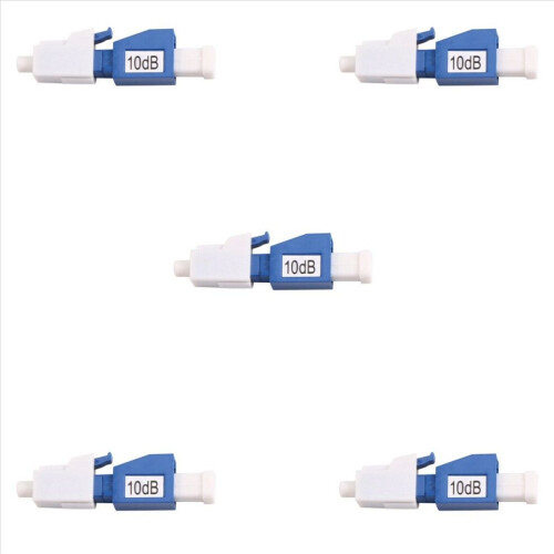 5 Stück LC UPC 10dB Glasfaseradapter für Simplex SC UPC Stecker