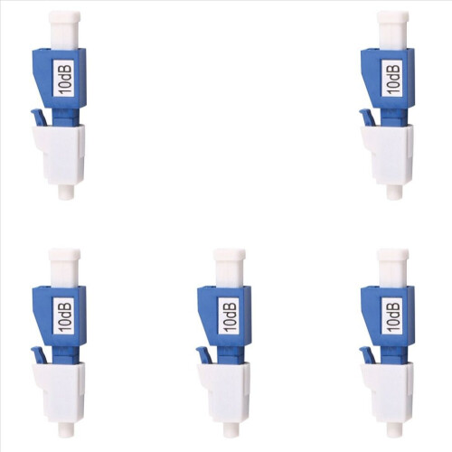 5 Stück LC UPC 10dB Glasfaseradapter für Simplex SC UPC Stecker 1