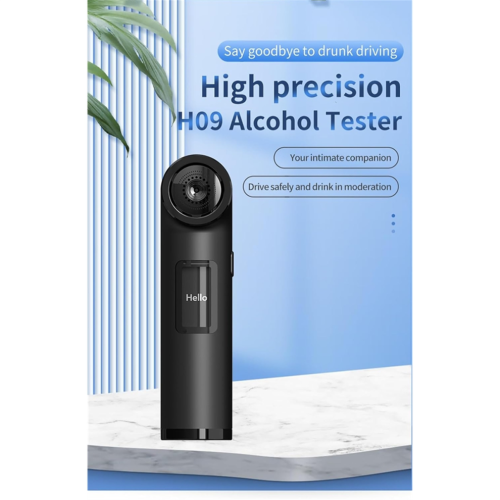 Non-Contact Alcohol Tester LED Digital Display Black 1
