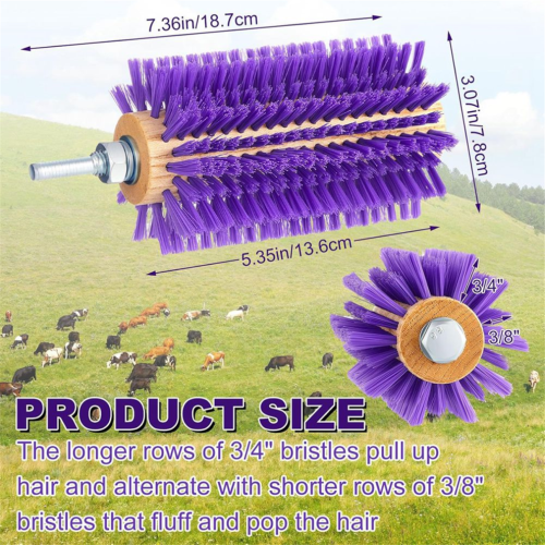 2 Pcs Livestock Mini Drill Scratch Brush Brush Grooming Kit 2