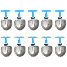 Lot de 10 abreuvoirs en acier inoxydable, matériel d'élevage