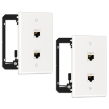 Lot de 2 plaques murales Ethernet, plaque murale à 2 ports