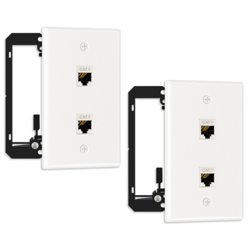 2-pack Ethernet-väggplatta, 2-ports väggplatta