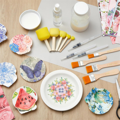 19 Pcs Essential Decoupage Tool Set, for DIY Arts and Crafts 1