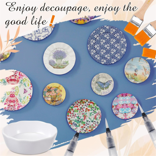 19 Pcs Essential Decoupage Tool Set, for DIY Arts and Crafts 2