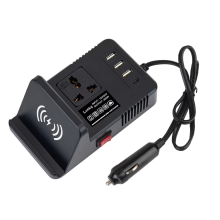 Inversor de carga rápida USB para coche de 12/24 V, color negro