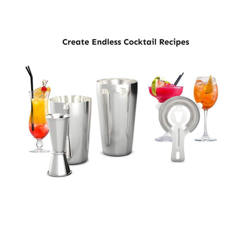 Cocktailshaker-set: Cocktailsil och jigger-set. 2