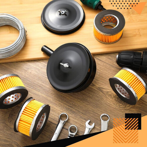 2 Pcs Air Compressor-Silencer with 6 Pcs Air Compressor Intake Filter 1