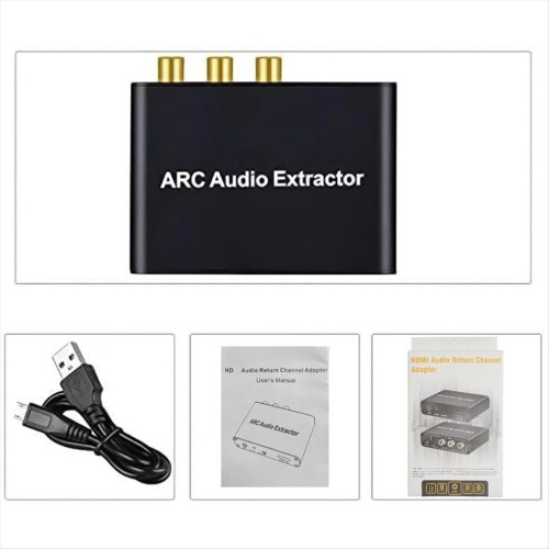 Convertidor de audio ARC de 192 KHz a óptico/coaxial/RCA/conector de 3,5 mm
