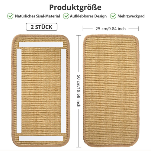 Tapis à griffer pour chat, lot de 2, 50 x 25 cm 1