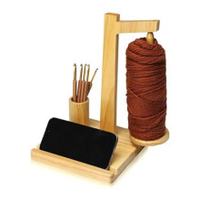 Handyhalterung mit Garnhalter aus Holz, Garnhalter aus Holz in verschiedenen Farben