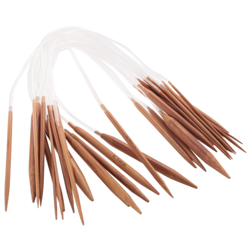 18 par 40 cm runda stickstickor i karboniserad bambu 1