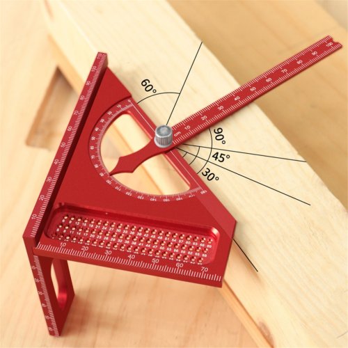 Carpentry Square Protractor with 180 Degree Quick Marking Guide Red 2
