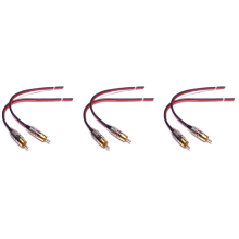 Adaptador de cables de altavoz a enchufes, 2 canales (30 cm)