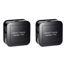 2X digital optisk fiberljudsplitter, 1 in 3 ut, för Blue-Ray HDTV