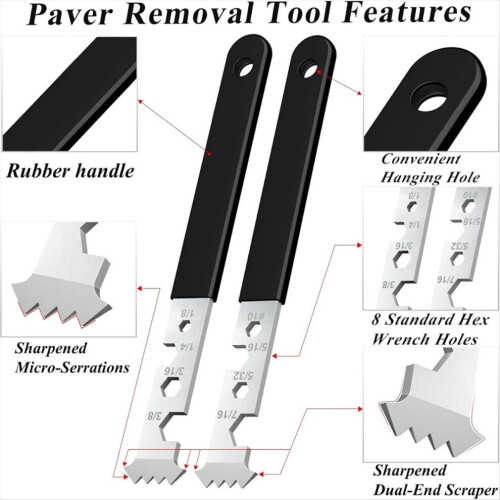 2-in-1 Paver Removal Tool with Hex Wrench 2Pcs Set 1
