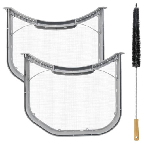 Set van 2 vervangende pluizenfilters voor wasdrogers.