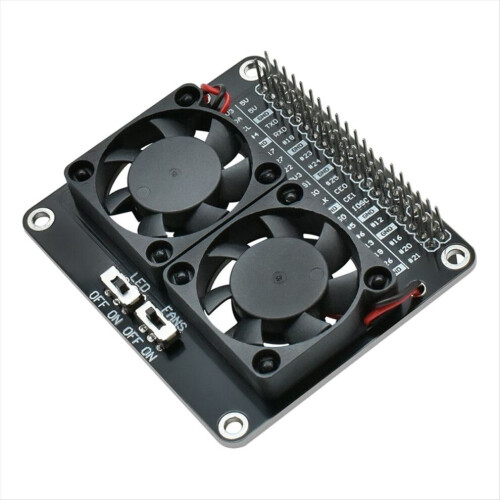 Scheda di espansione RPI Dual Cooling Fan Shield per Raspberry Pi 5B/4B