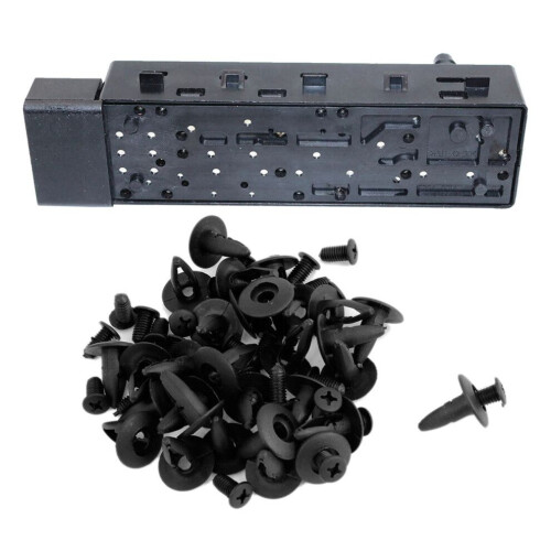 6mm Hole Dia Black Plastic Rivets Fastener Bumper Push 30Pcs 1
