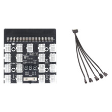 Scheda di breakout a 17 porte con display a LED a 6 pin, modulo di alimentazione e adattatore per server.