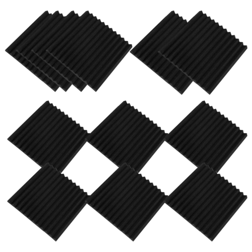 Paneles acústicos autoadhesivos, paneles de espuma insonorizantes (negros) 2