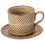 280ml Ceramic Tea Cup Set with Saucer - Retro Stoneware Home Use 1
