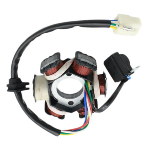 Motorcykelstatorspole 6 spolar 5-tråds stator för 50cc 70cc 2